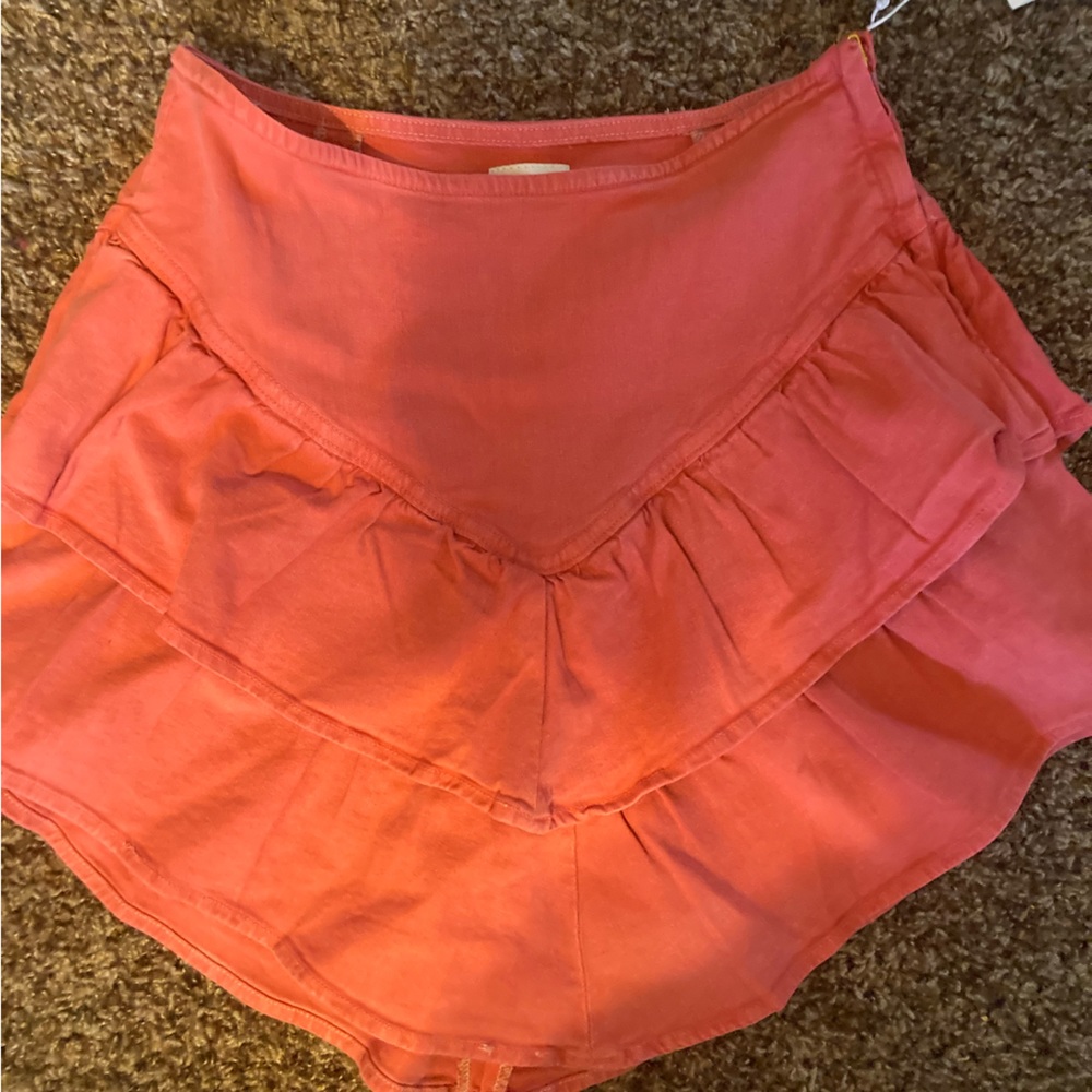 Western stretchy denim mini skirt with cute layers